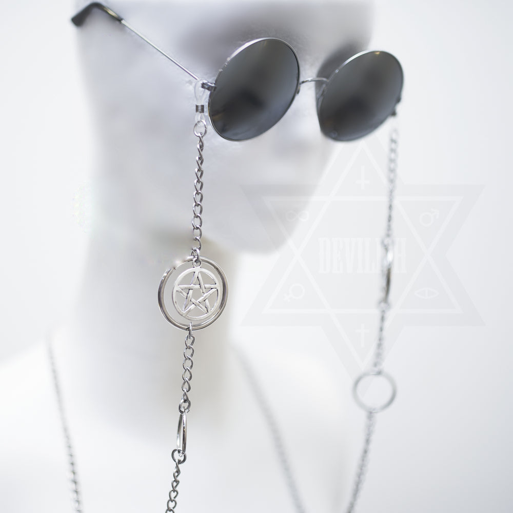 Pentagram chained glasses chain*