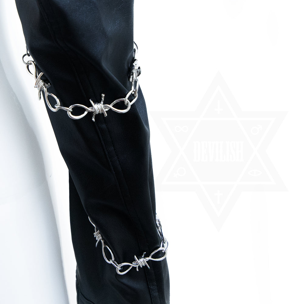 Leave me alone leather hoodie