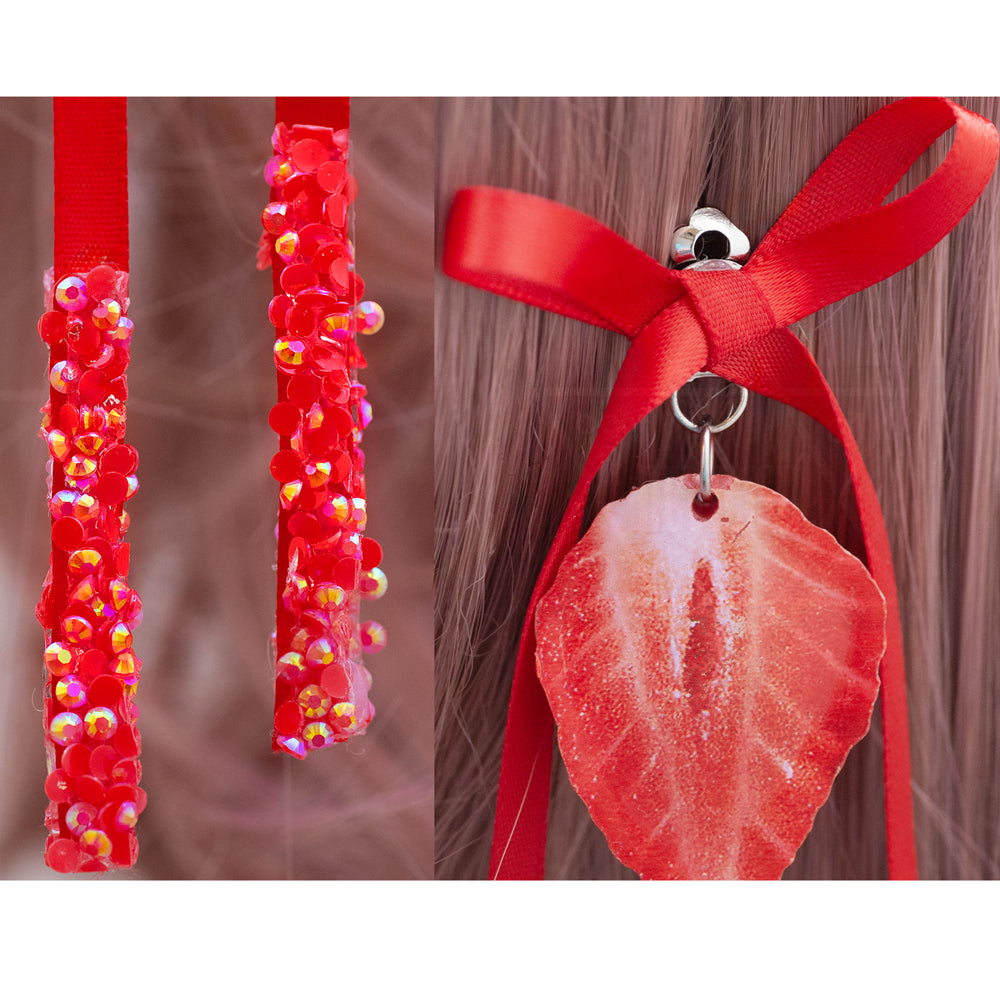 Strawberry syrup earclip/earring