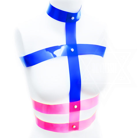 Neon bondage harness