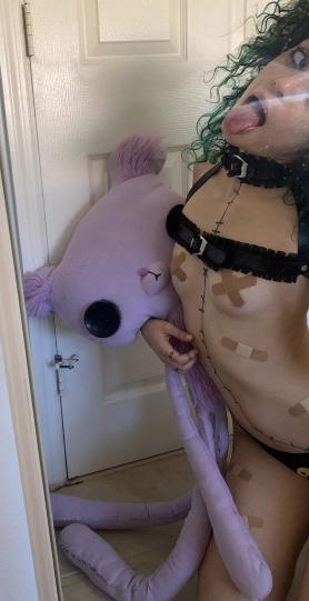 Elegant fetish girl harness