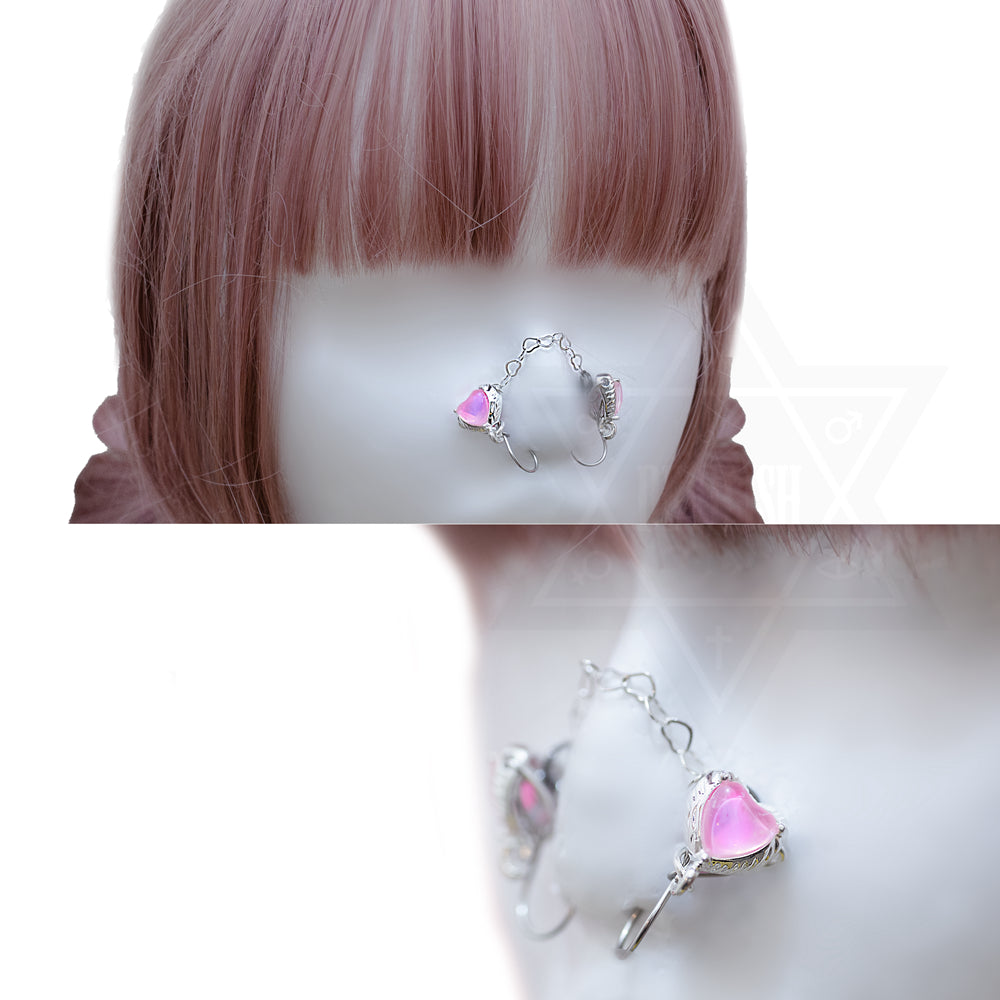 Pink babe nose chain set