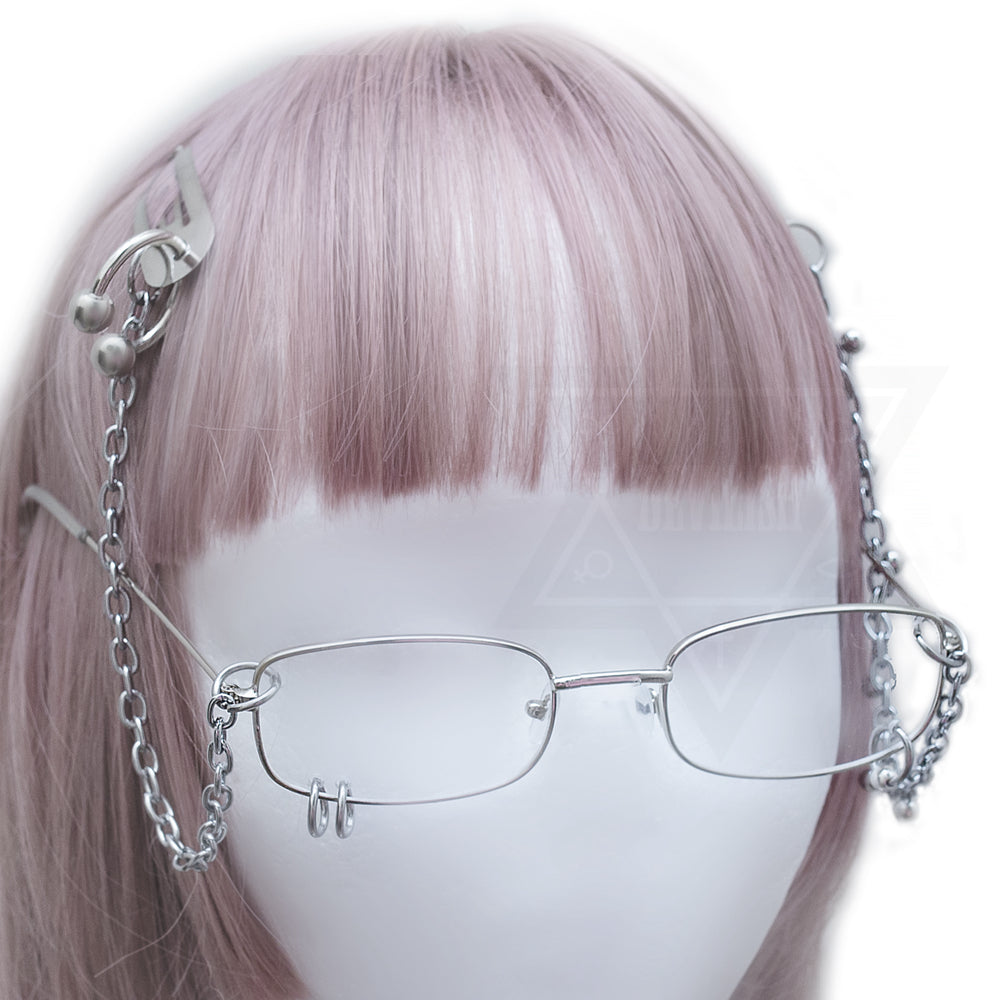 Cute bitch glasses hair clips set