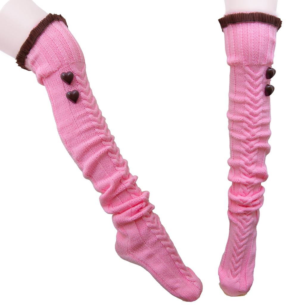 Strawberry chocolate flavor knee high socks