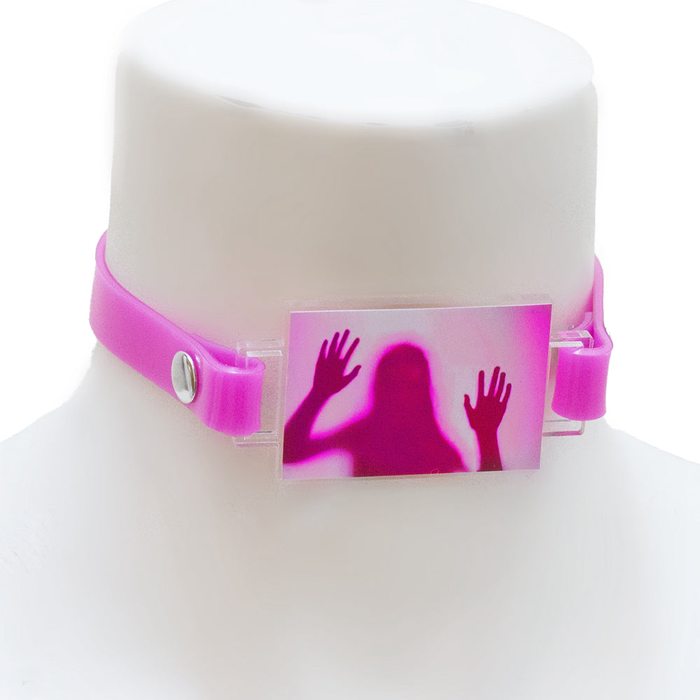 Screaming inside choker*