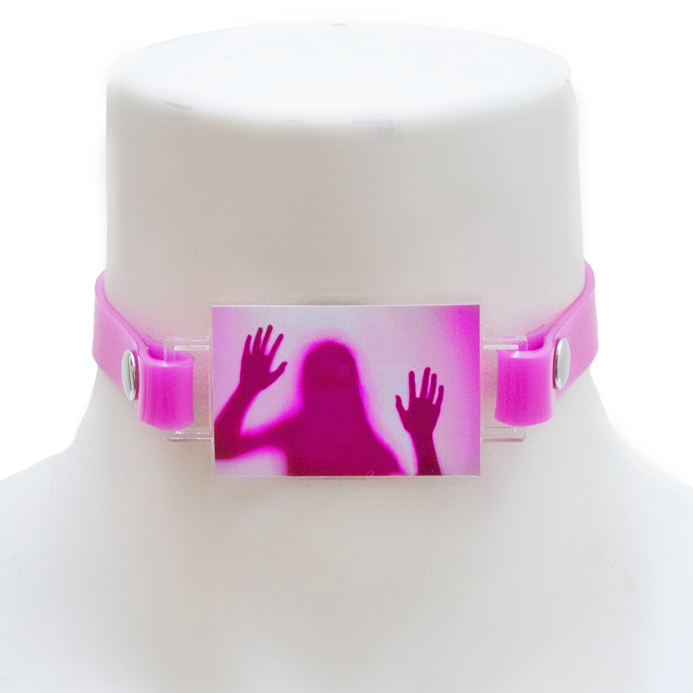 Screaming inside choker*