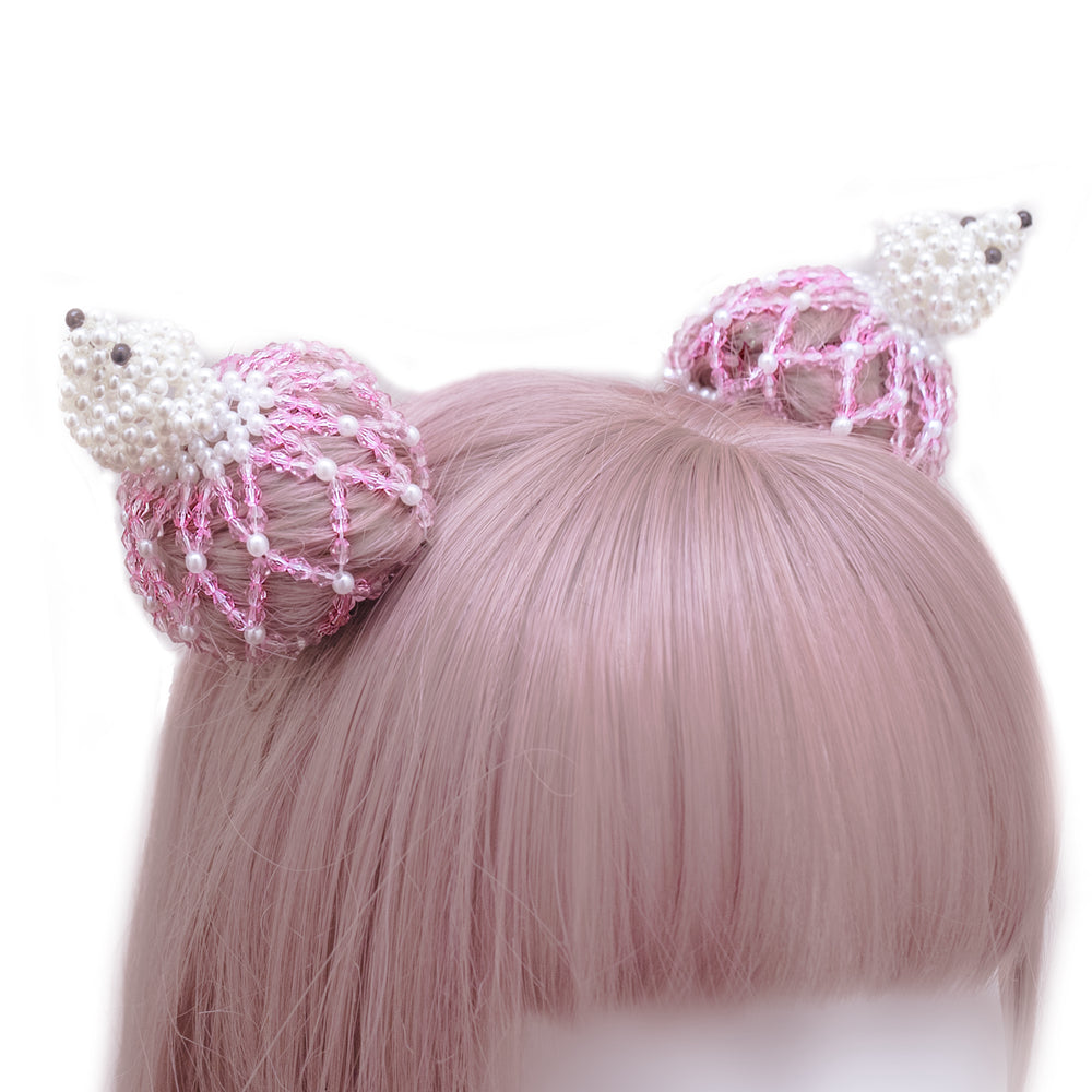 Pearly bear hair bun Covers