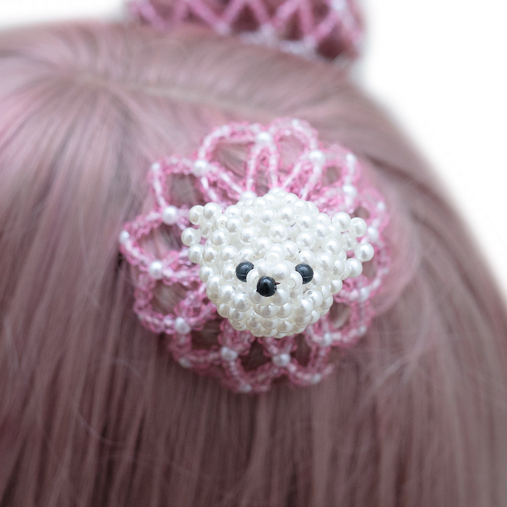 Pearly bear hair bun Covers