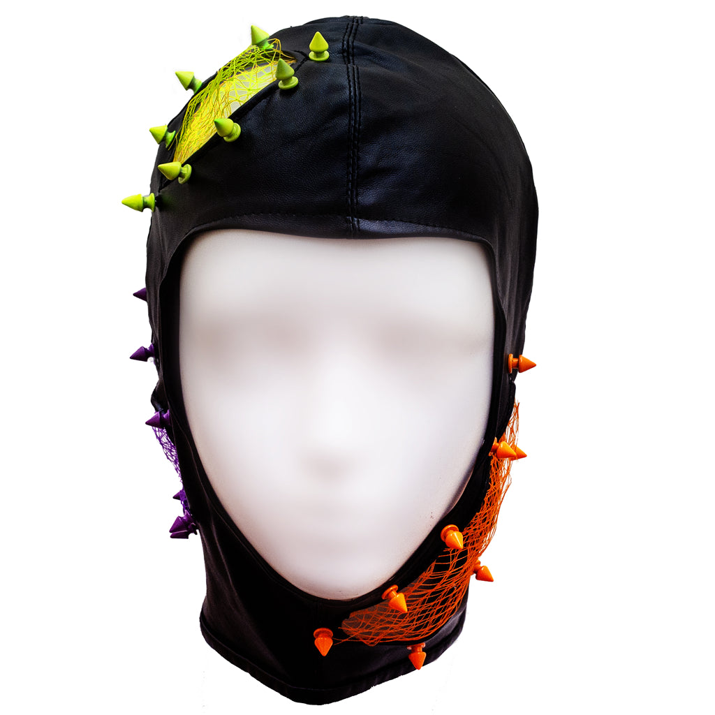 Mind splash leather head hood
