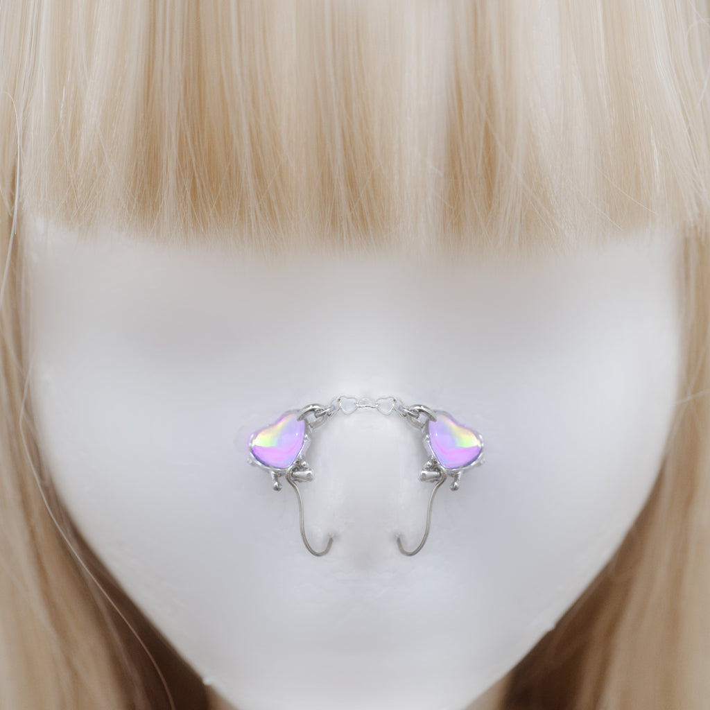 Pink babe nose chain set