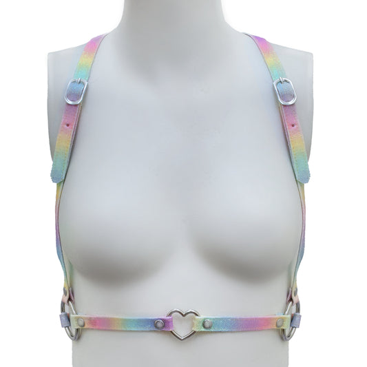 Pastel rainbow harness