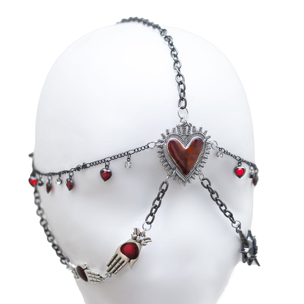 Blood curse face chain harness