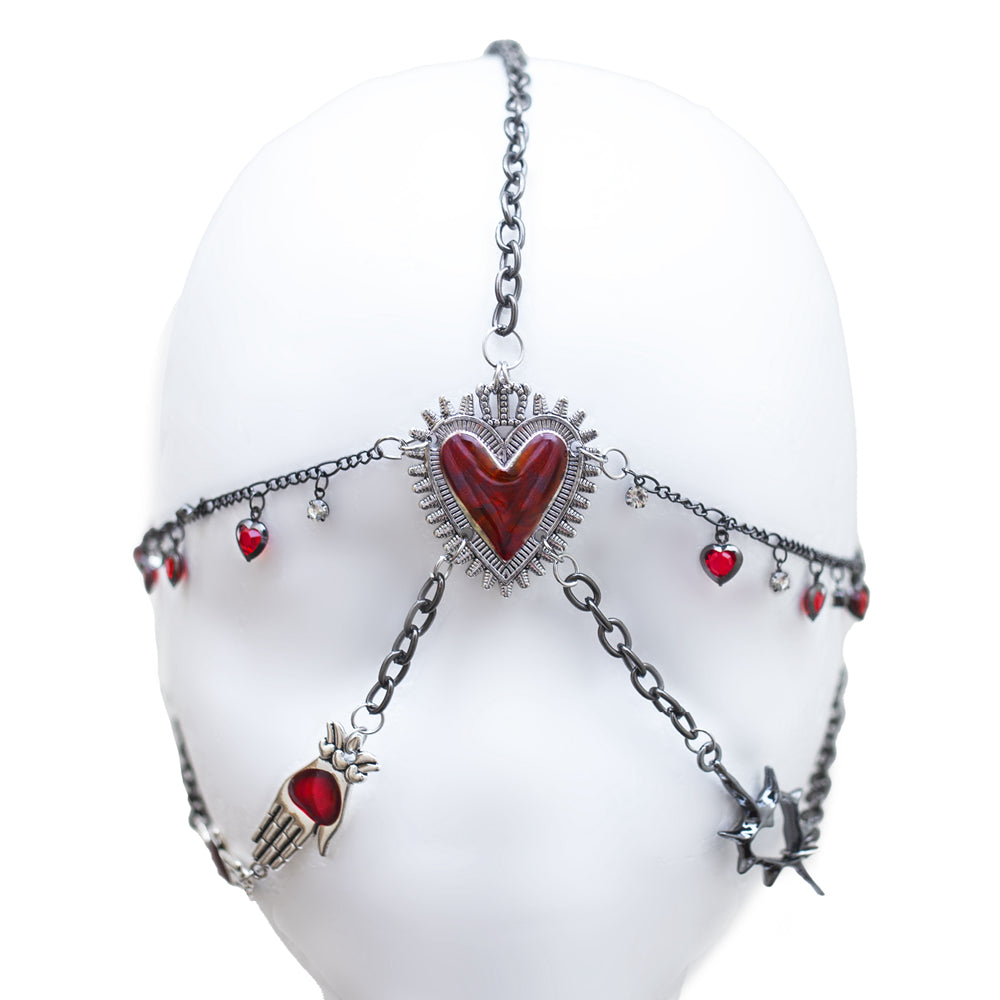 Blood curse face chain harness