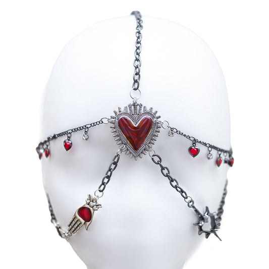 Blood curse face chain harness