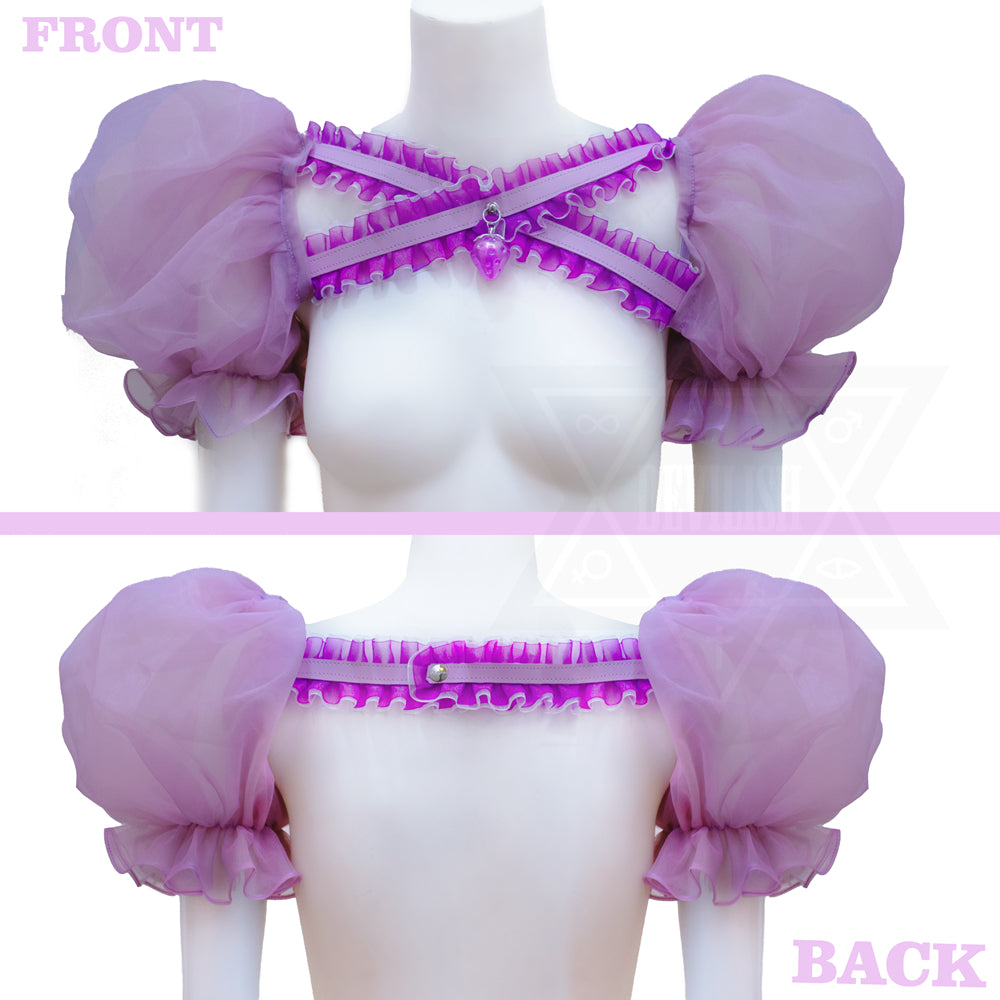 Purple strawberry sleeves harness