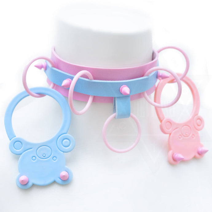 Pastel bear choker *