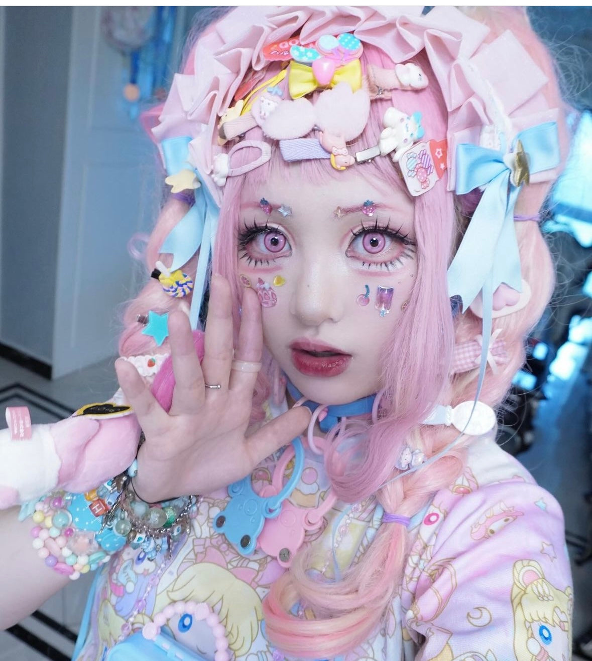 Pastel bear choker *