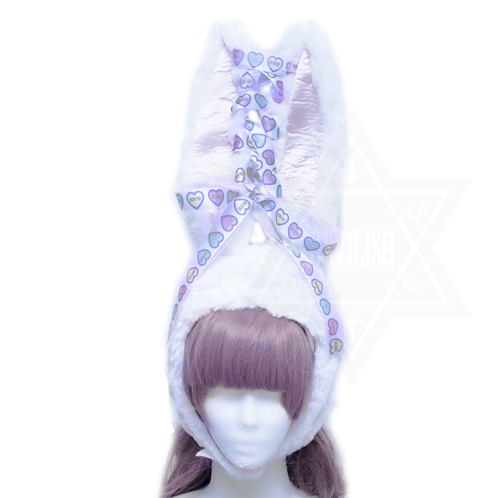 Punky heart bunny hat