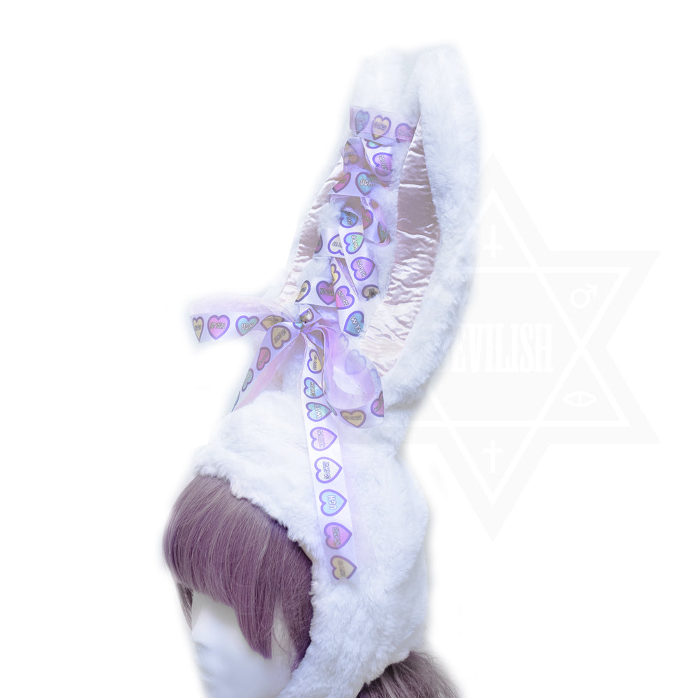 Punky heart bunny hat