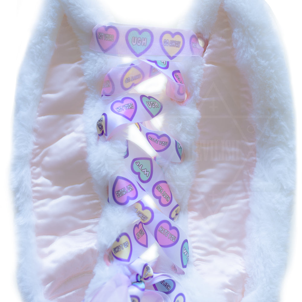 Punky heart bunny hat