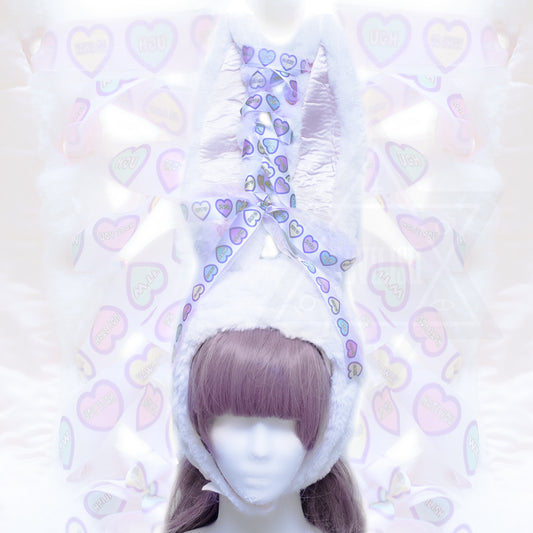 Punky heart bunny hat