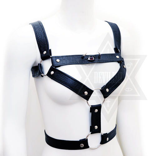 Dark demon bondage harness