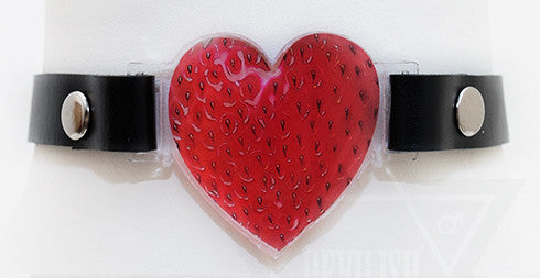 M strawberry heart choker/garter*