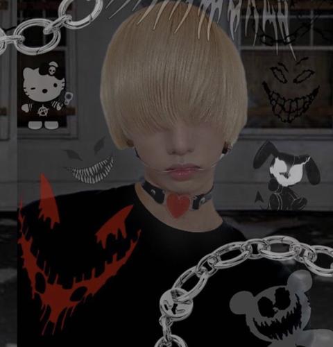 M strawberry heart choker/garter*