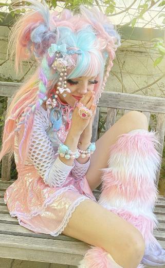 Pastel bear choker *